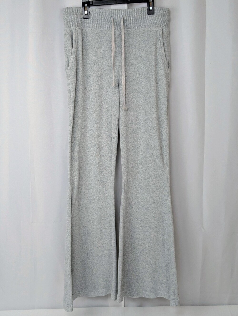 Aerie Light Gray Lounge Flare Leg Drawstring Pants Women's Size Medium